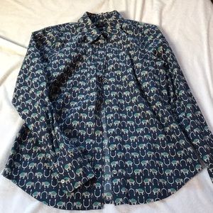 Elephant button down shirt